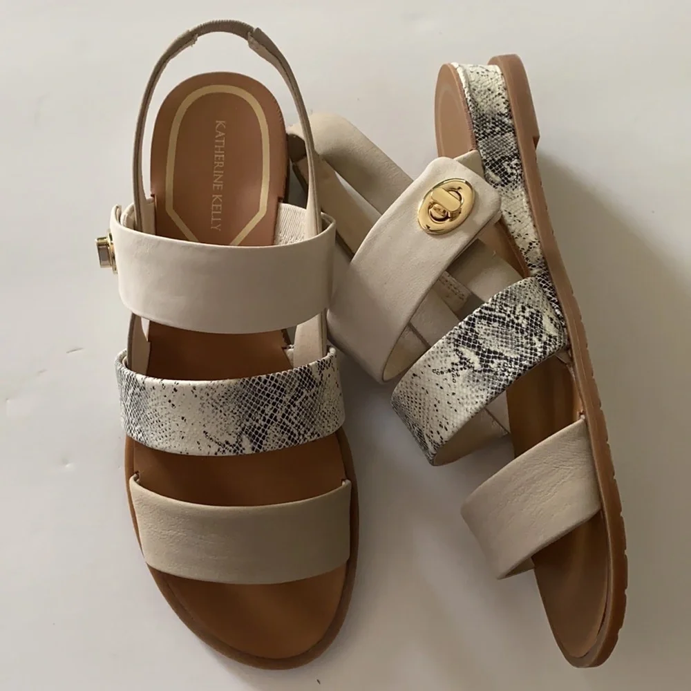 Katherine Kelly, Size 6.5M Women’s Josie Wedge Summer Sandals NEW